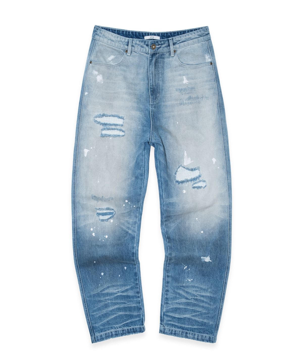 이티씨이(ETCE) Destroyed Painting Washed Denim (Blue)