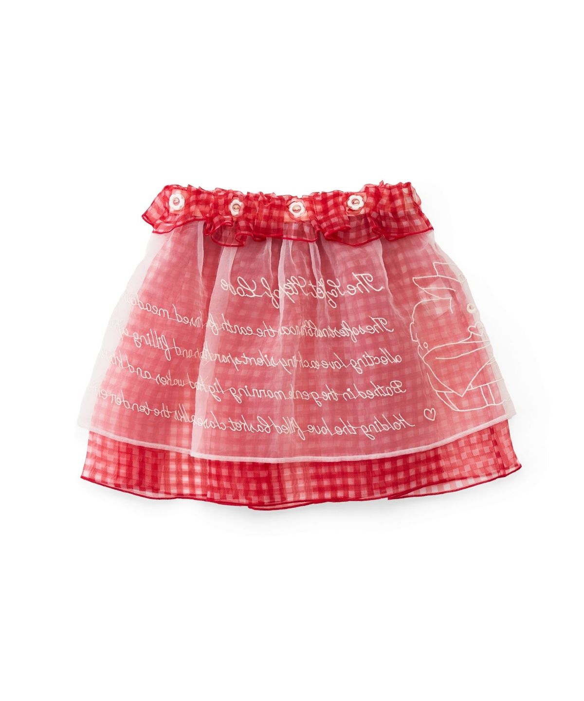 카이 샤오(KAIY XIAO) Love Rabbits Confession Book Plaid Lace Short Skirt