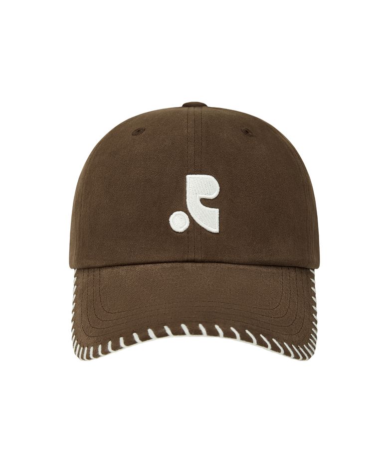 STITCH BRIM BALL CAP - BROWN