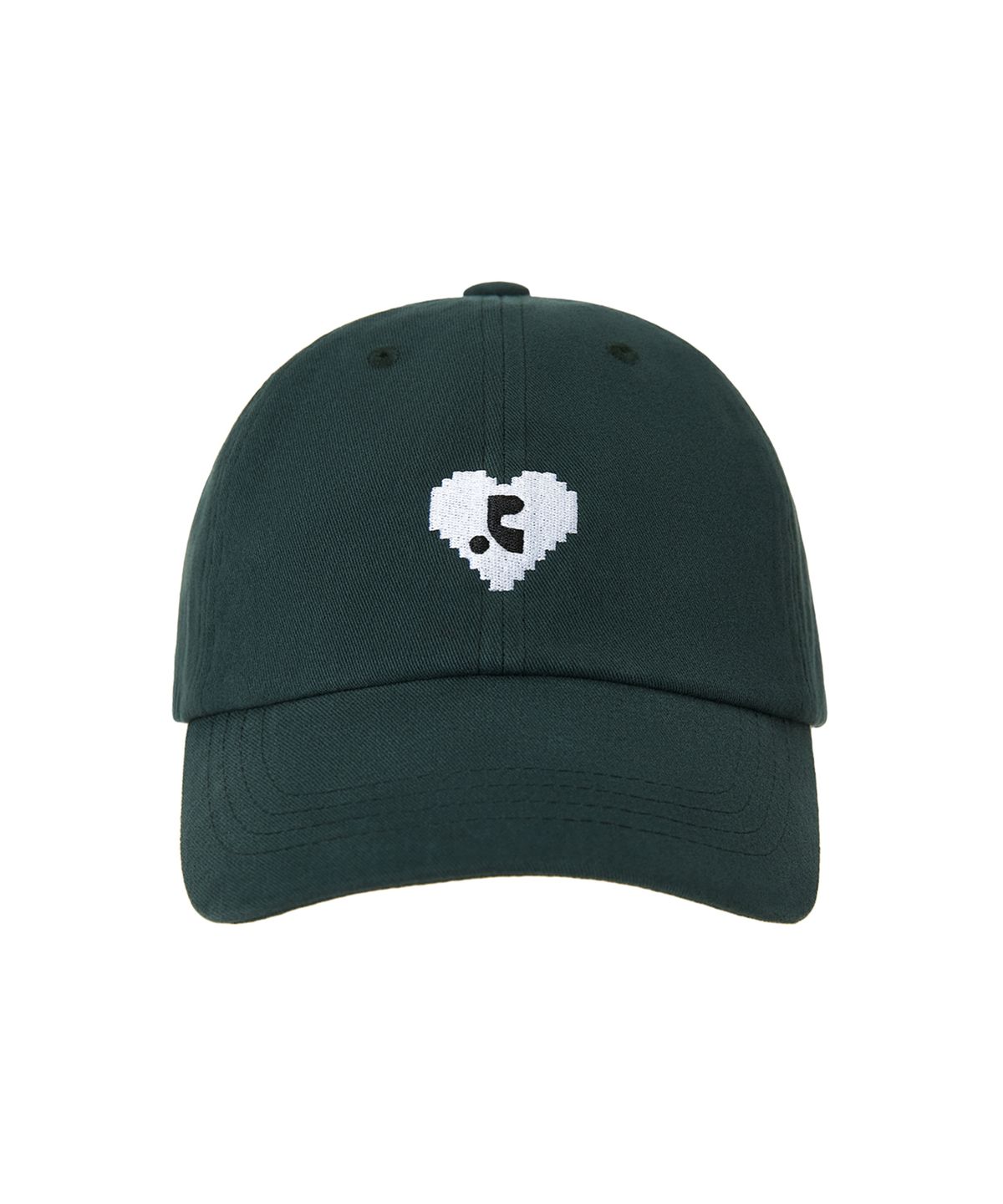 레스트앤레크레이션(REST&RECREATION) HEART LOGO BALL CAP - DARK GREEN