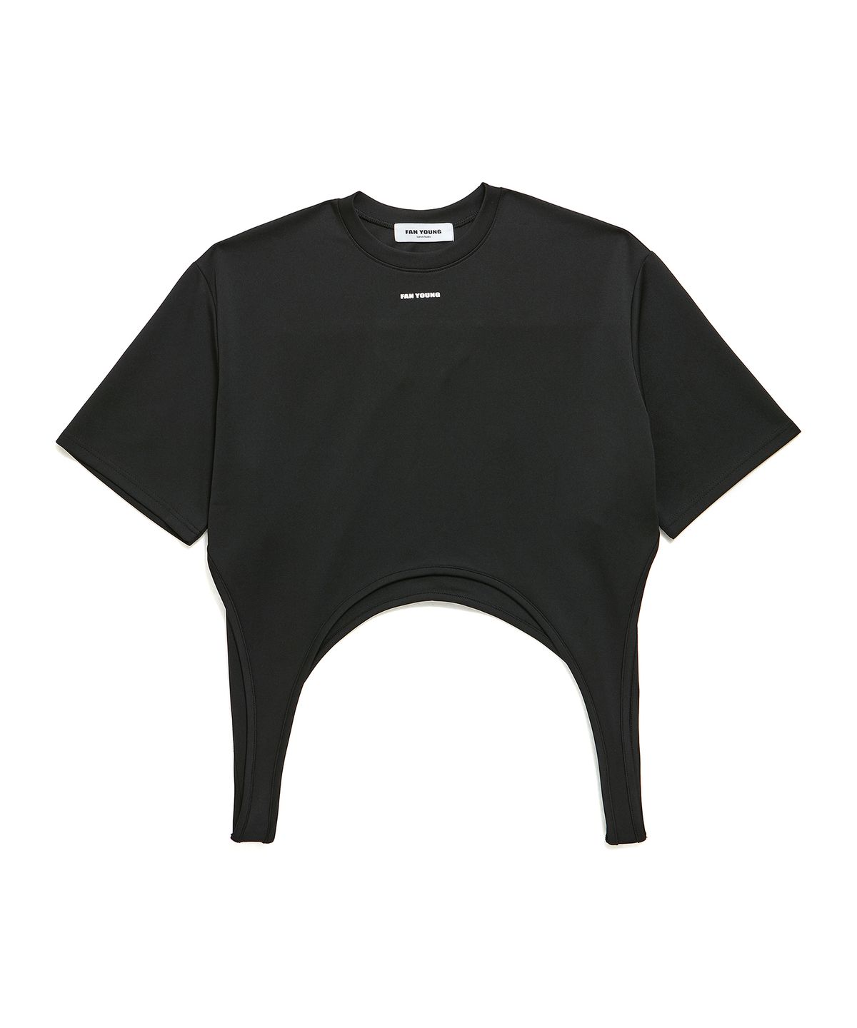 판영(FANYOUNG) DUAL CURVE OVERLAY TOP BLACK