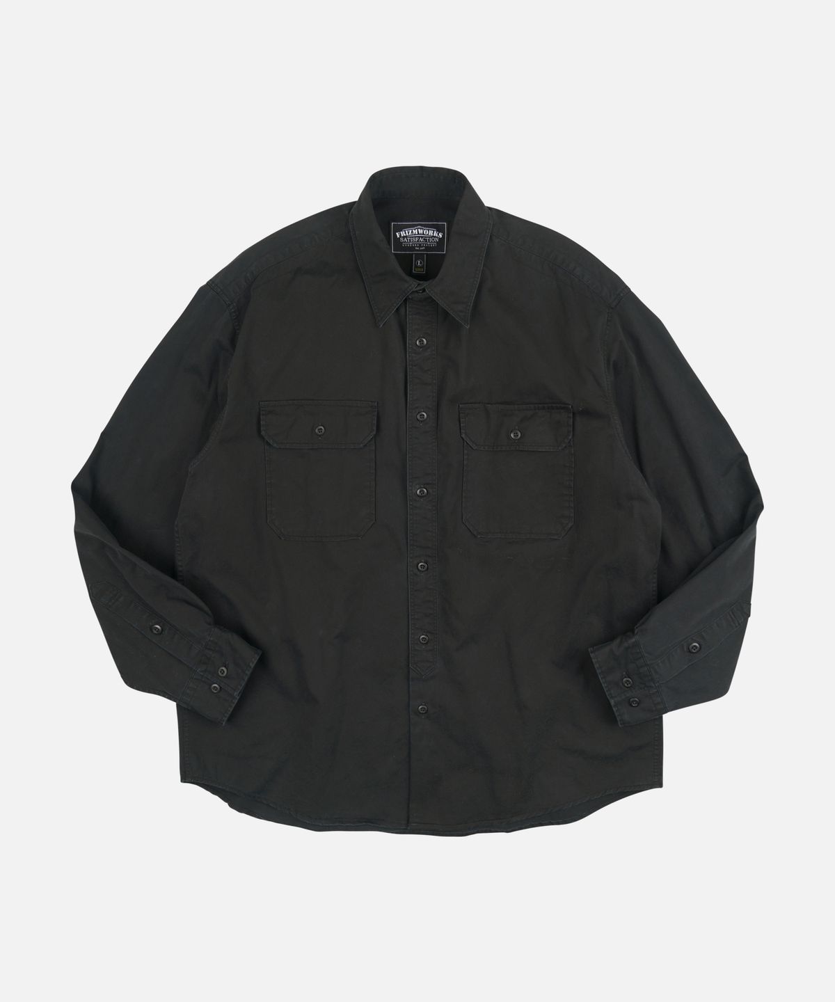 프리즘웍스(FRIZMWORKS) CHINO OFFICER SHIRT _ BLACK