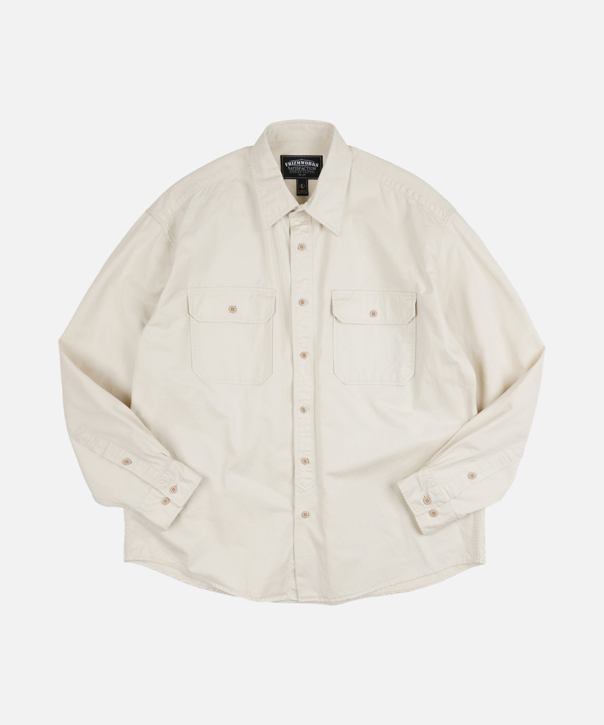 프리즘웍스(FRIZMWORKS) CHINO OFFICER SHIRT _ IVORY