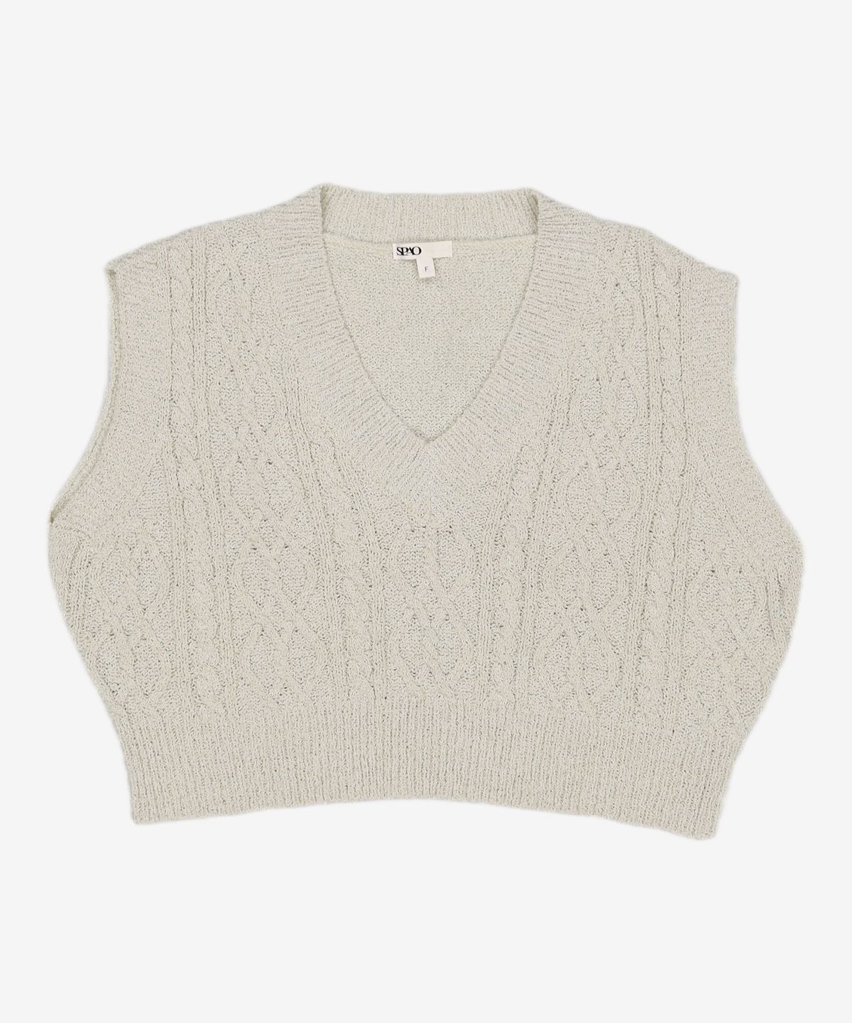 스파오(SPAO) 부클 케이블 크롭 베스트 (SPKVC25W94 RE)_SPKVC37W94 FREE