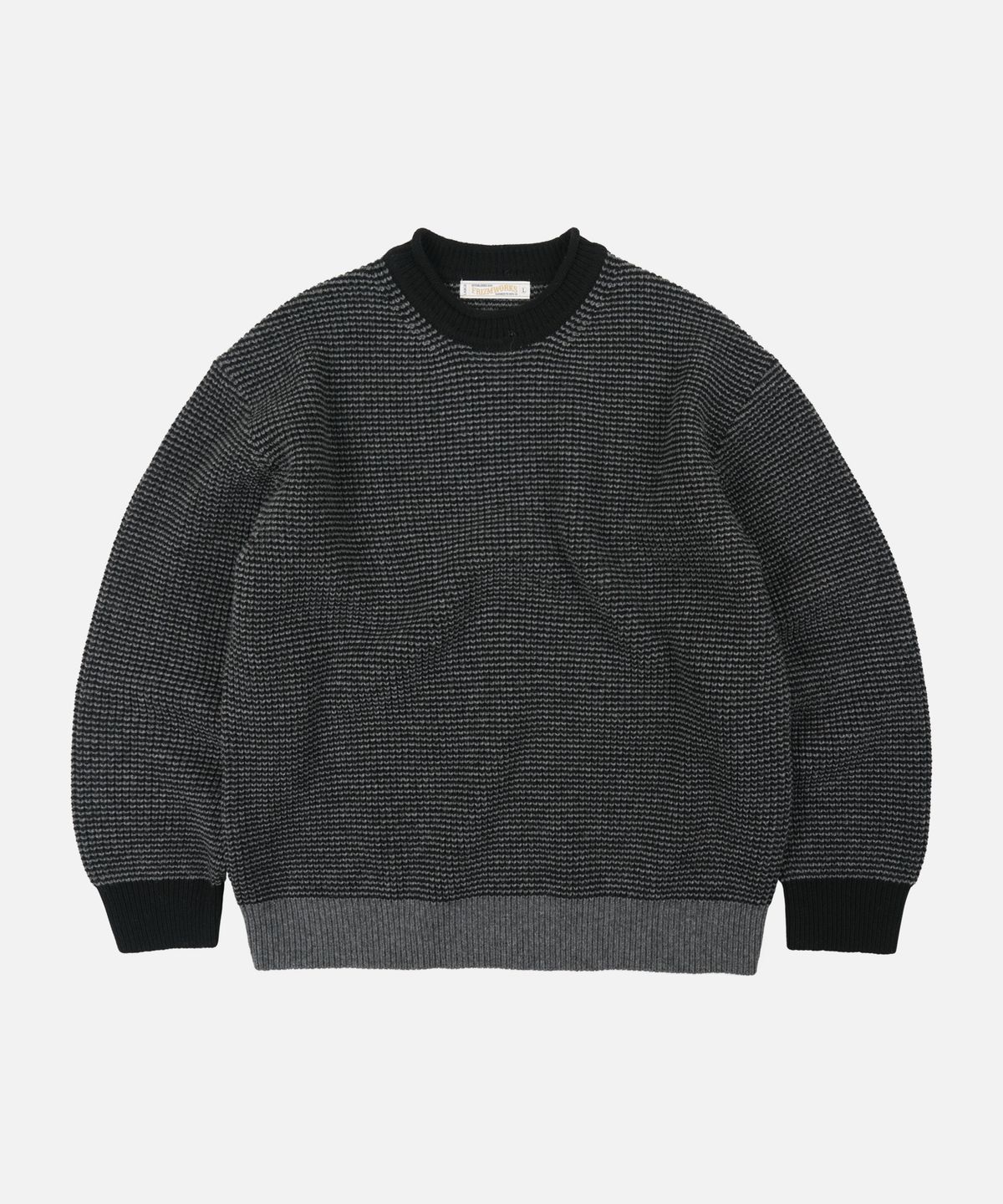 프리즘웍스(FRIZMWORKS) ROLLNECK RINGER KNIT _ BLACK