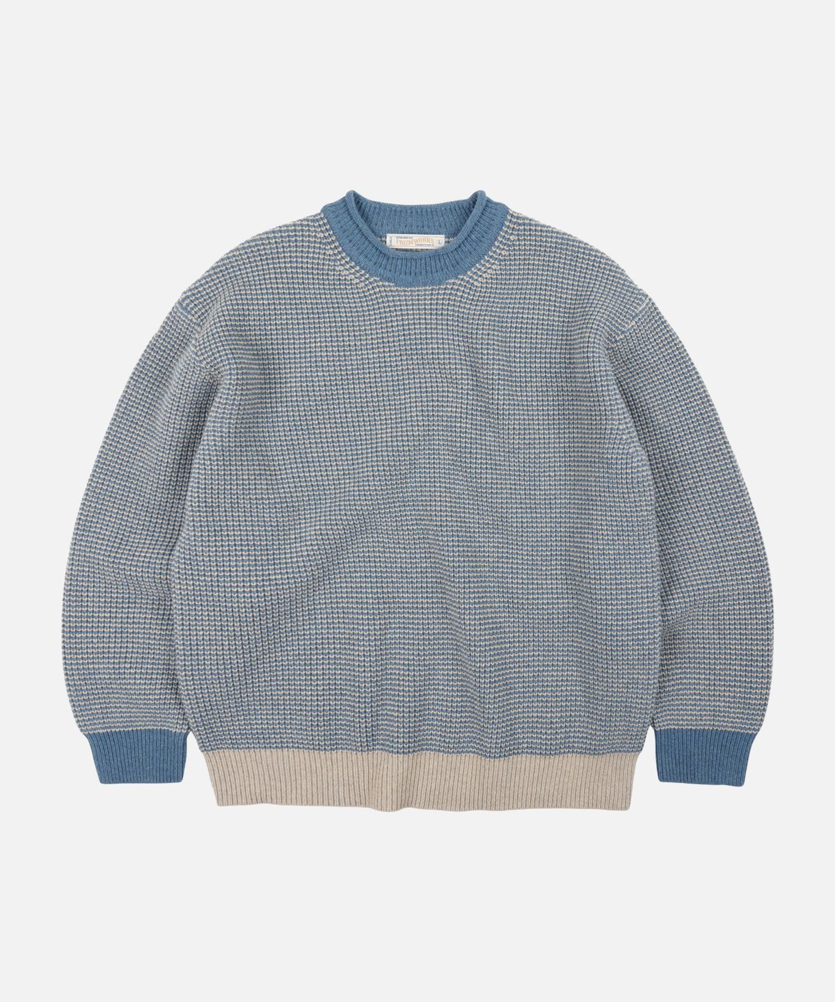 프리즘웍스(FRIZMWORKS) ROLLNECK RINGER KNIT _ BLUE