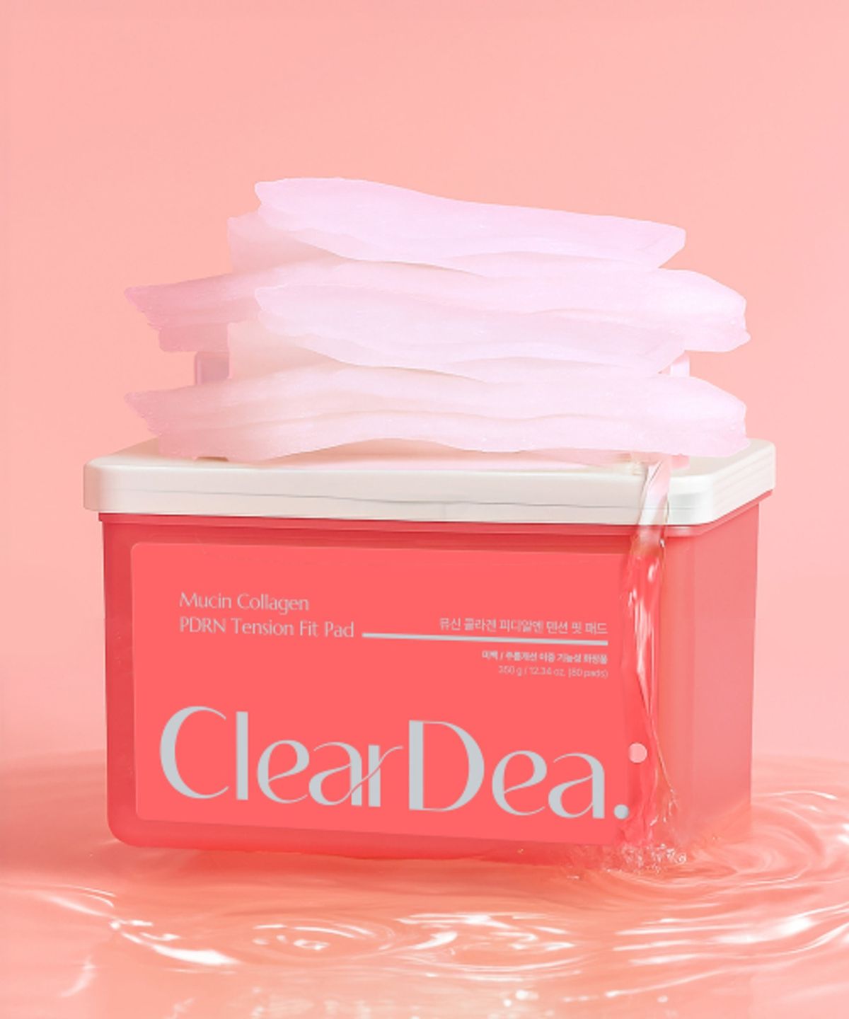 클리어디어(CLEARDEA) 뮤신 콜라겐 PDRN 텐션 핏 패드 350g, 80pads