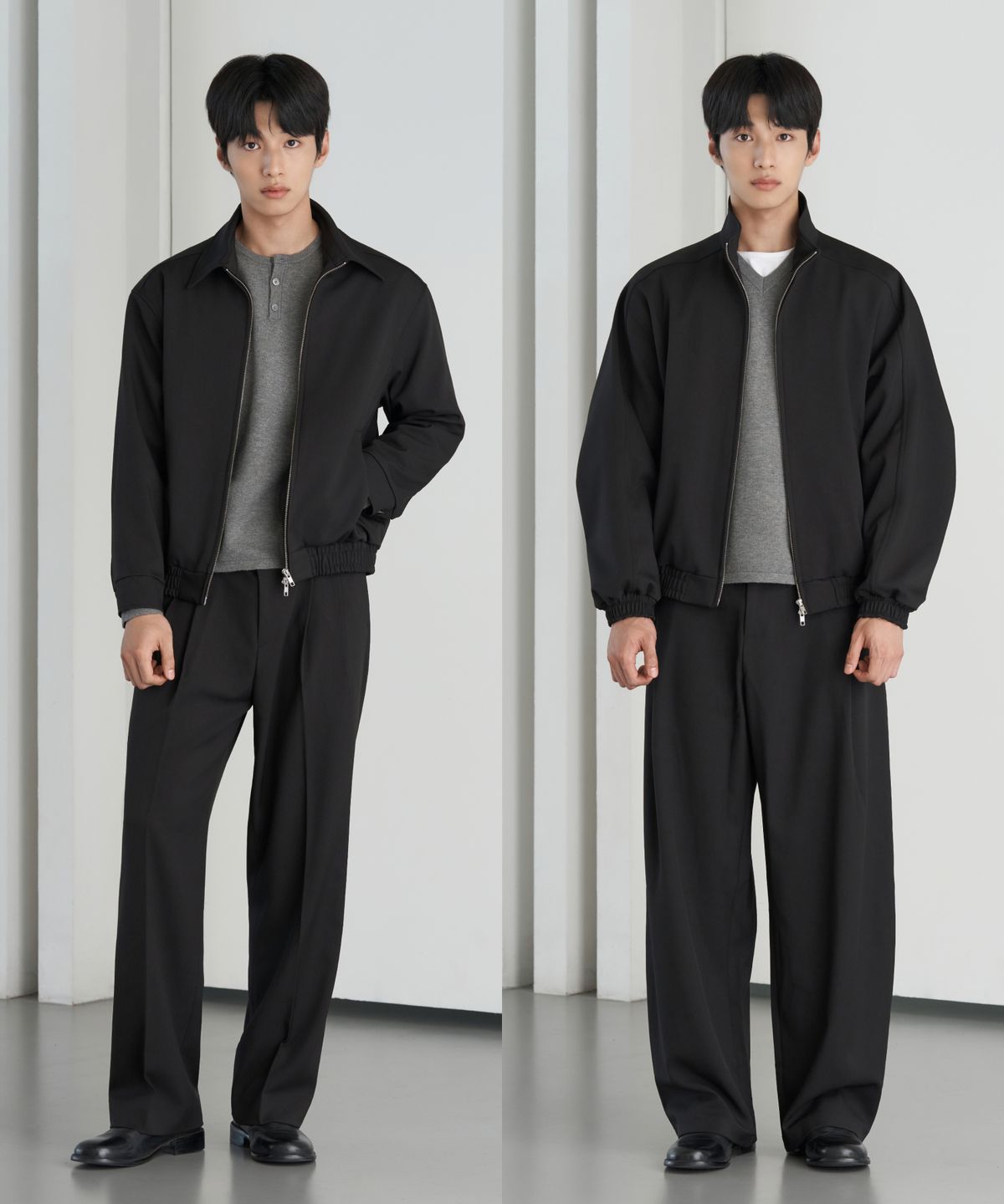 효지(HYOJI) 26 FW 커스터마이징 블루종 셋업 (블랙)
