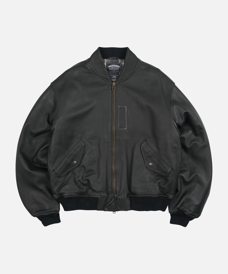 LAMBSKIN FLIGHT JACKET _ BLACK