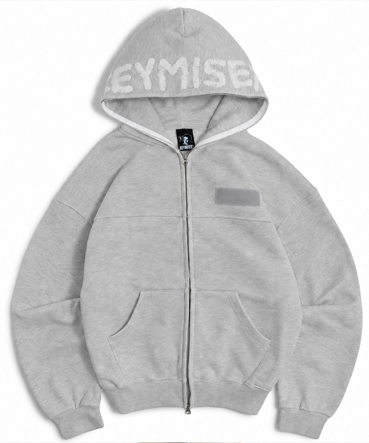 키미저리(KEYMISERY) 위스퍼 풀 집업 후드 (그레이)