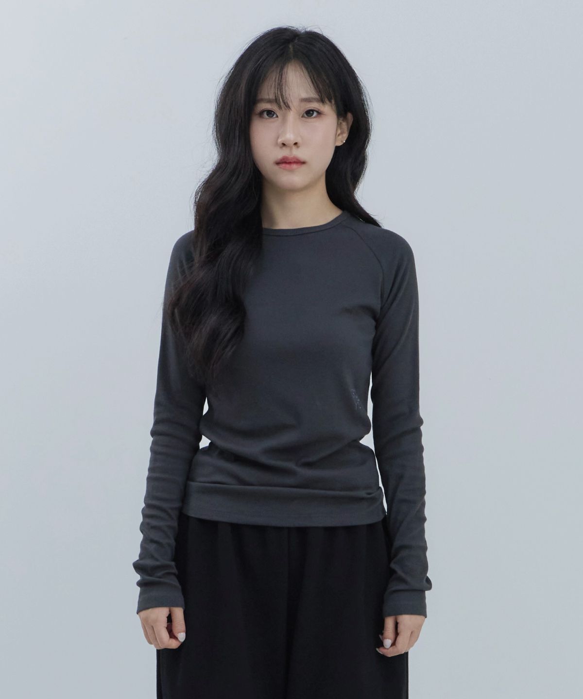 고리(GORI) Modal Raglan Long Sleeve (charcoal)