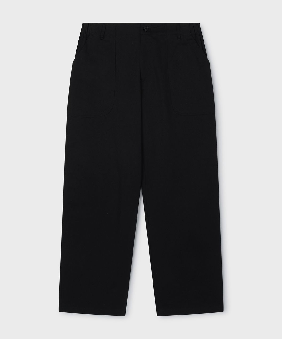 편마(PYEON MA) Straight Banding Fatigue Pants - Black