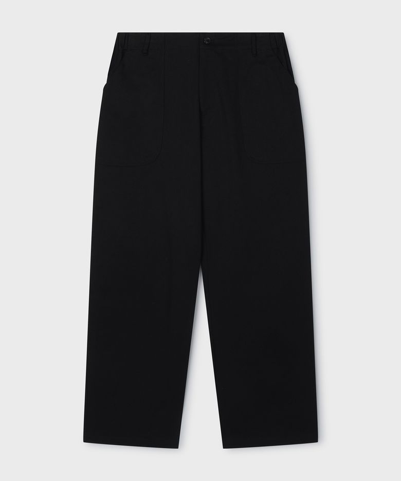 Straight Banding Fatigue Pants - Black