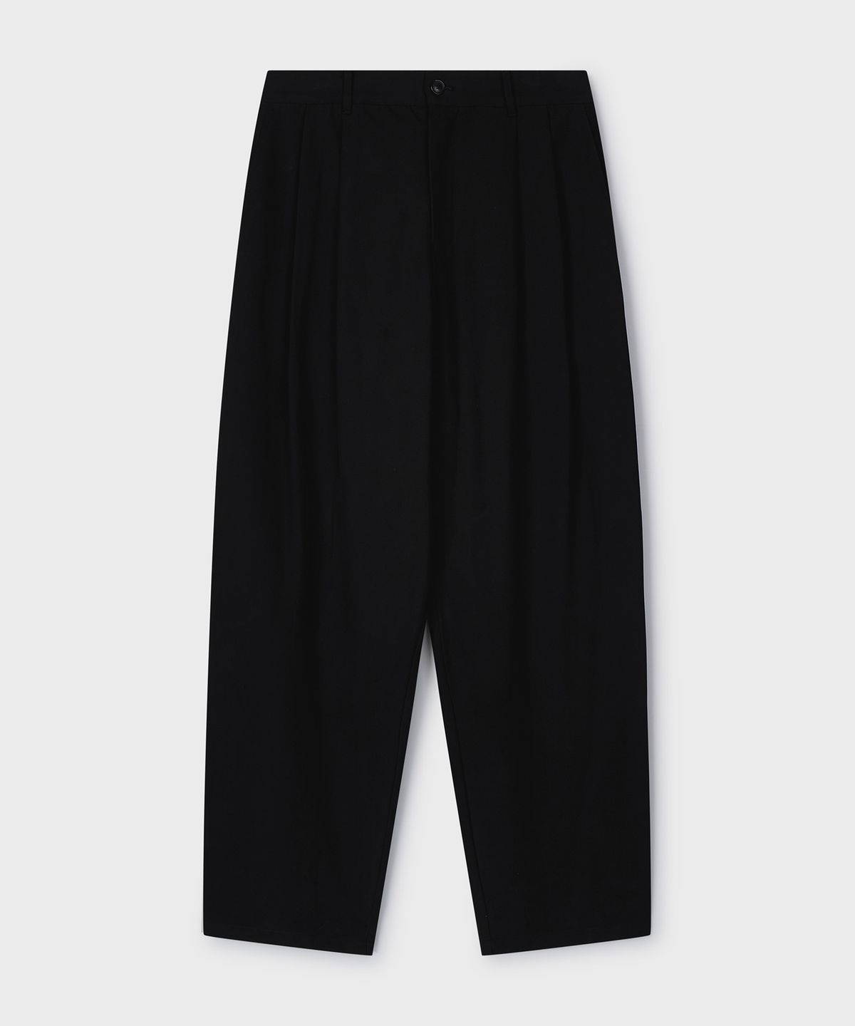 편마(PYEON MA) Two Tuck Wide Chino Pants - Black