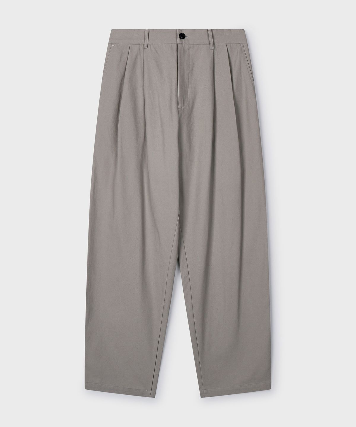 편마(PYEON MA) Two Tuck Wide Chino Pants - Beige