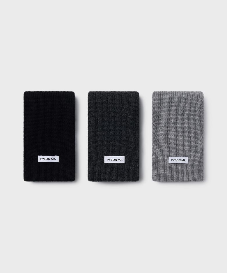 Merino Wool 100 Short Muffler - 3color