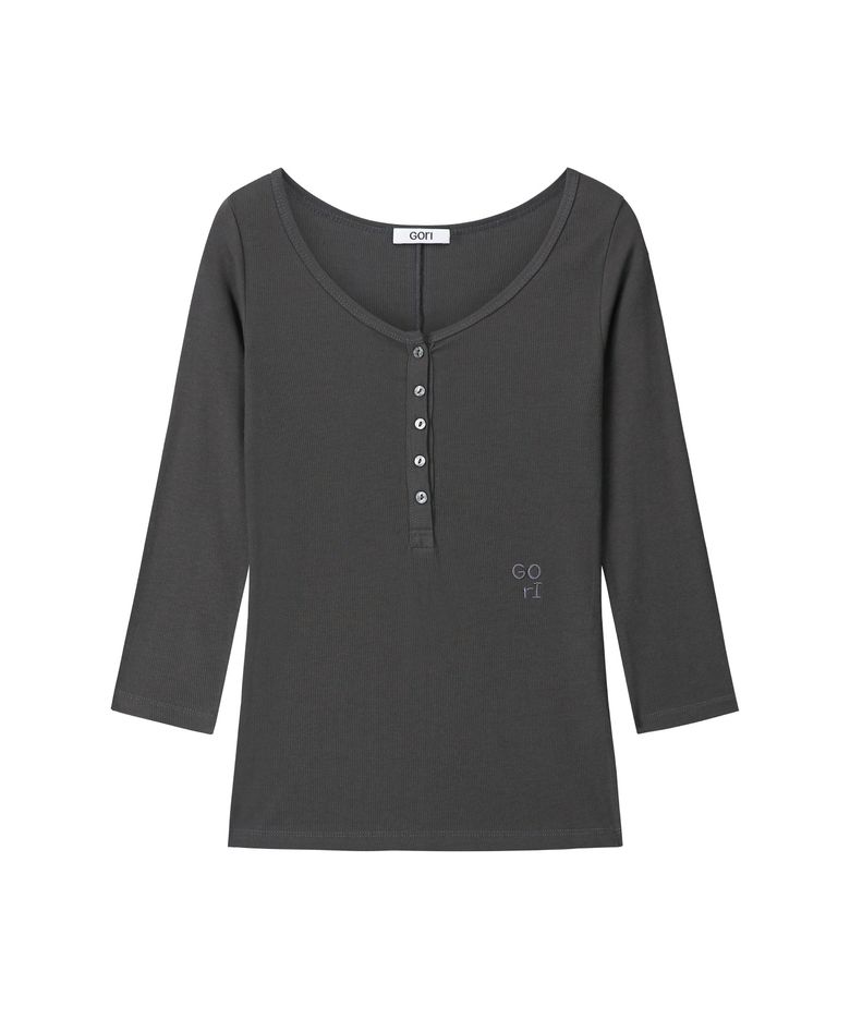 Henley Slim T [ 3COLOR ]