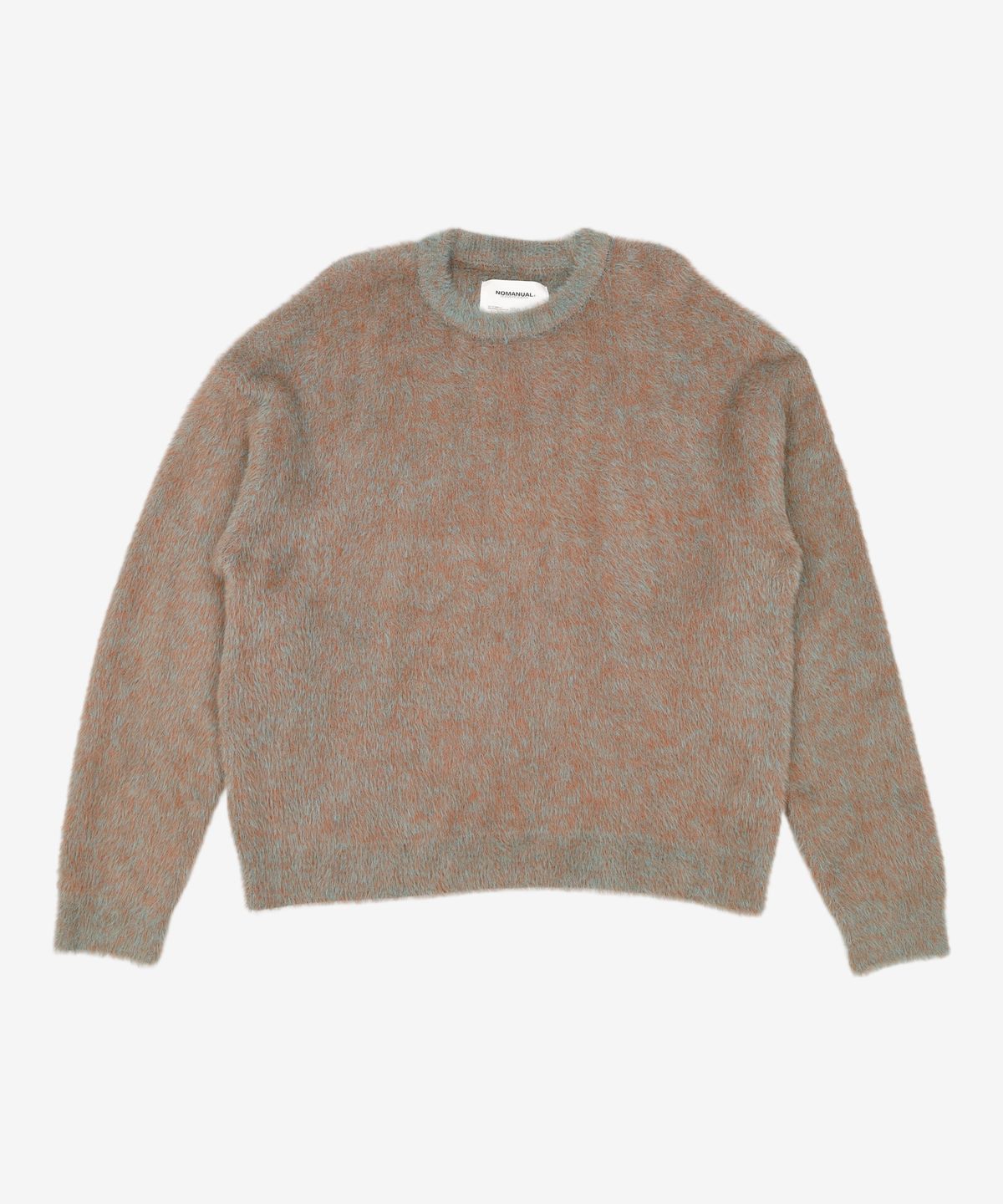 노매뉴얼(NOMANUAL) CROPPED HAIRY KNIT - CORAL REEF 100