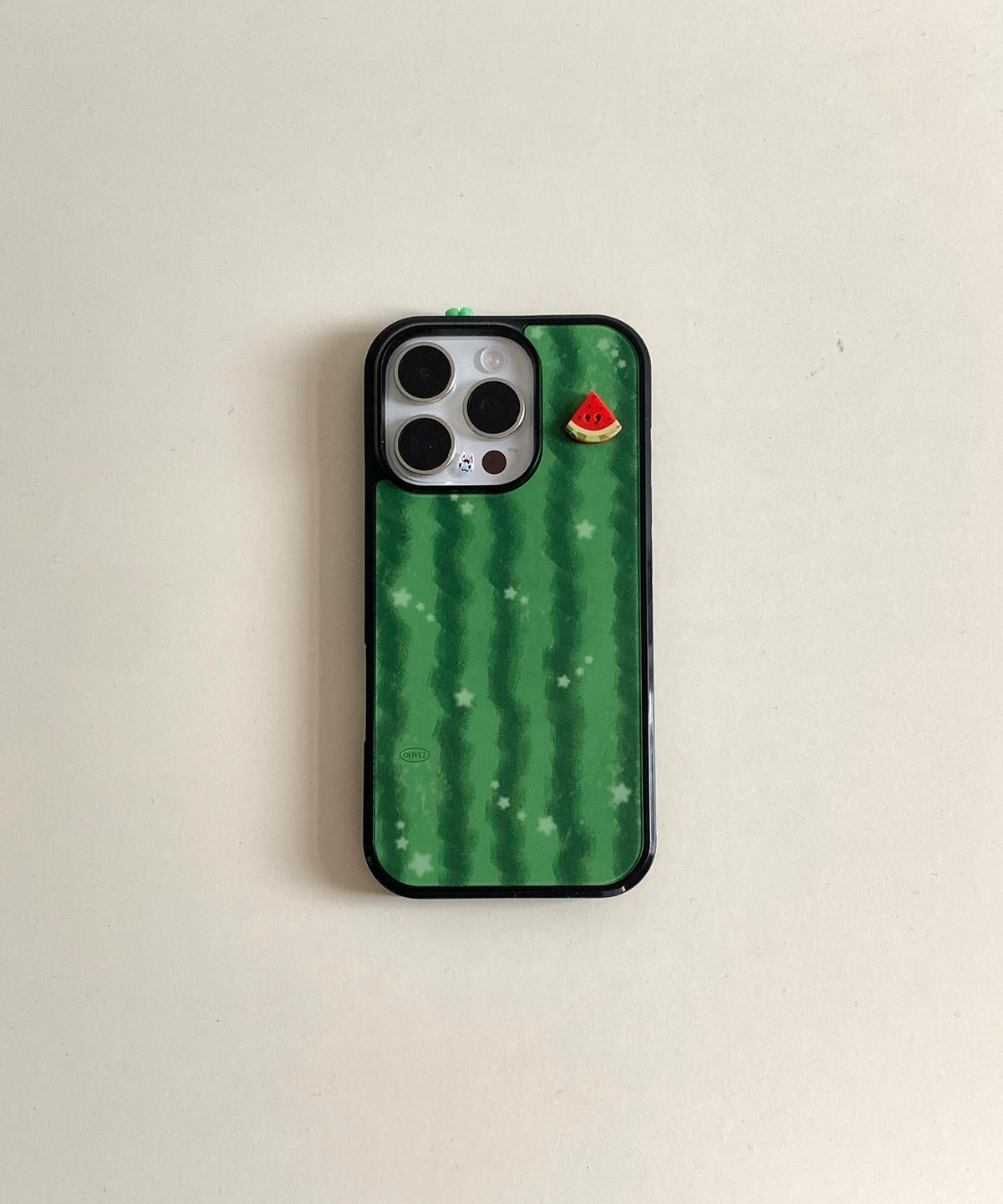 올리베(OLIVET) Watermelon rind button epoxy bumper case (+magsafe) 수박 껍질 단추 아이폰 갤럭시 맥세이프 케이스