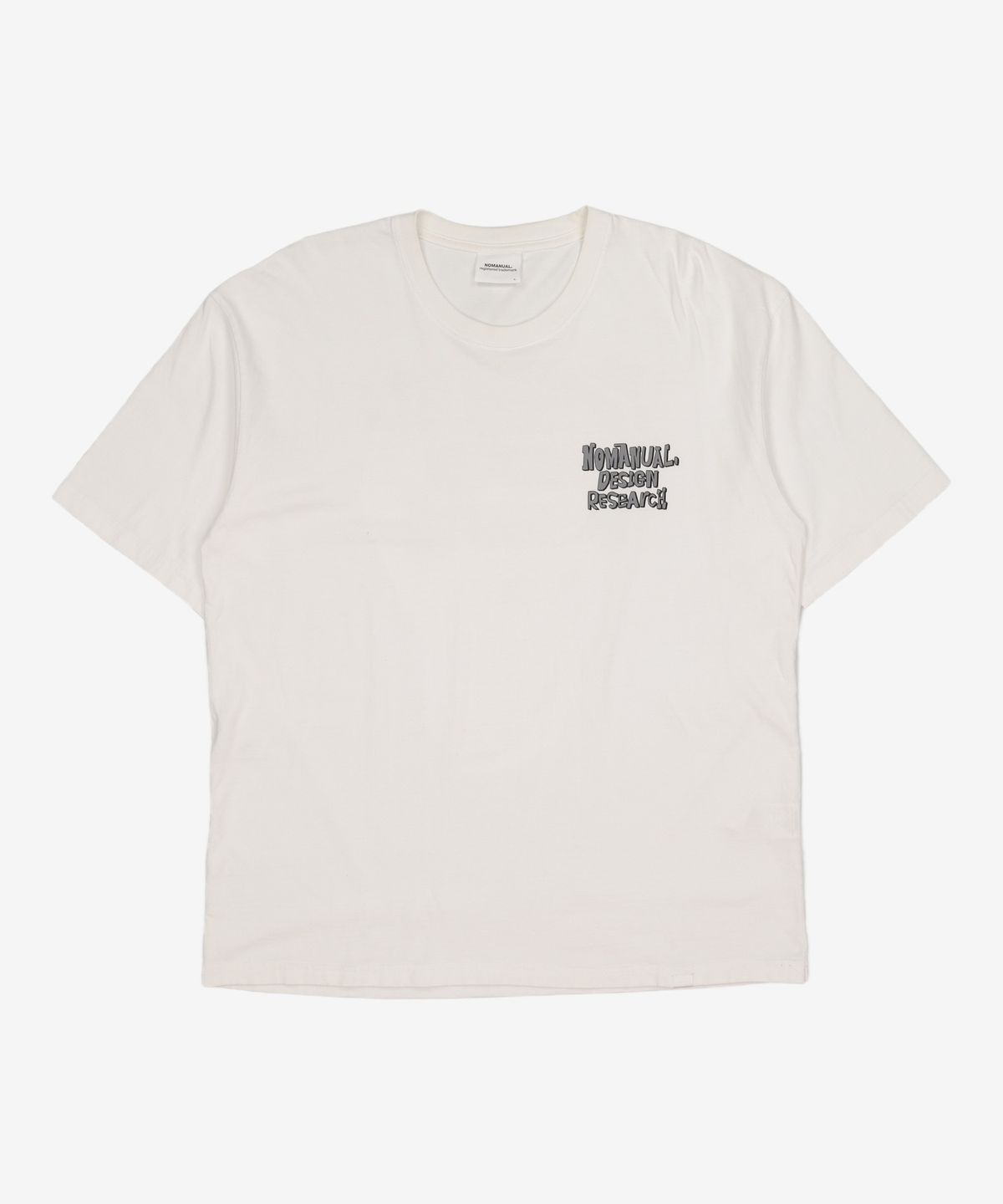 노매뉴얼(NOMANUAL) DOODLE LOGO T-SHIRT - WHITE XL