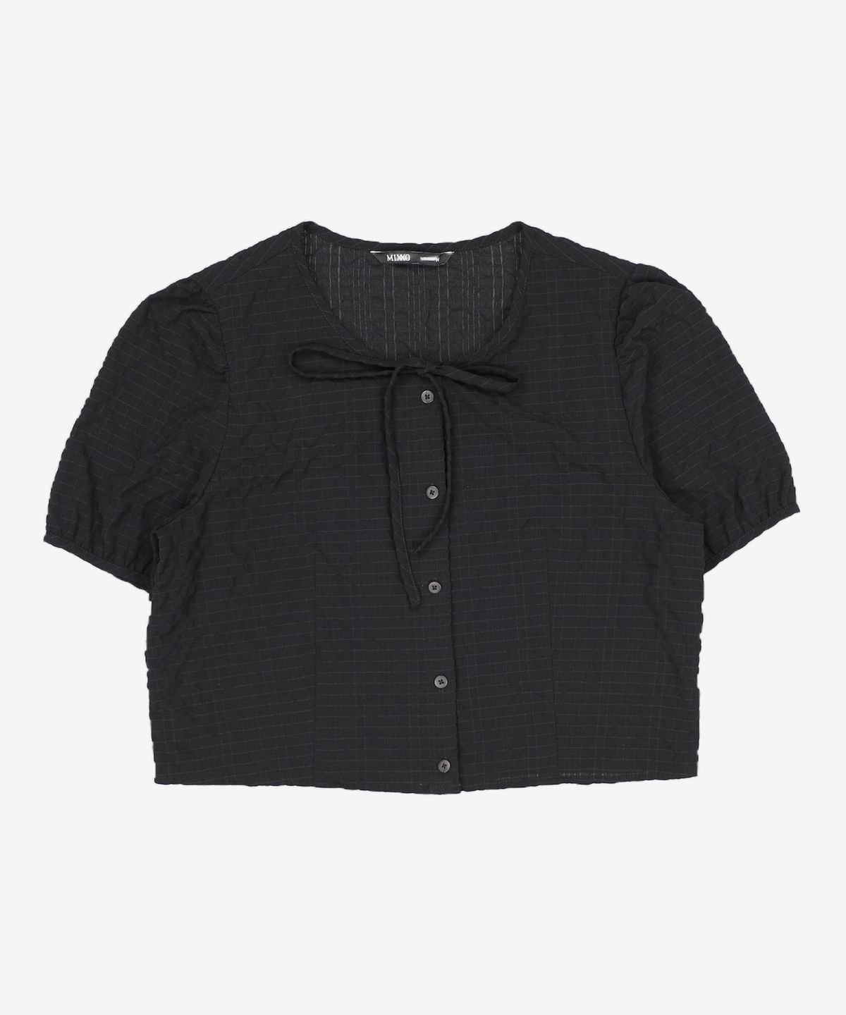 미쏘(MIXXO) 라운드넥 리본 블라우스_MIWBWD503G M