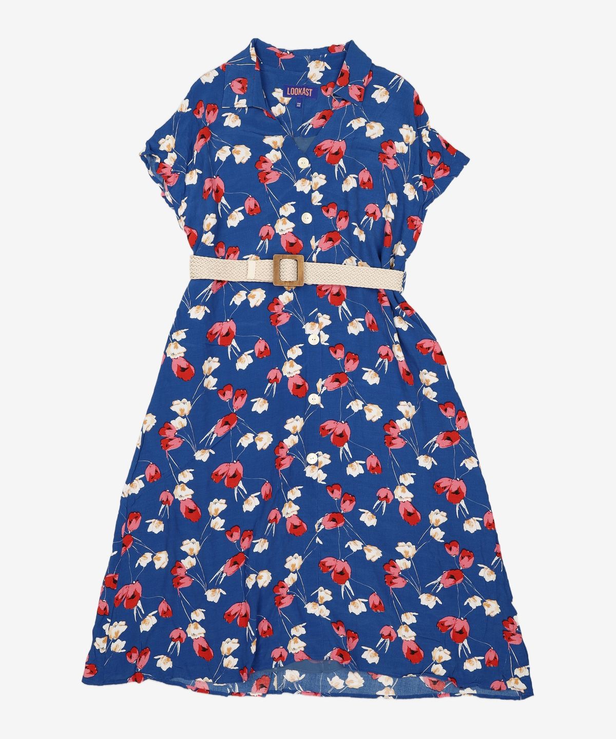 룩캐스트(LOOKAST) BLUE SYDNEY PRINTED DRESS ONESIZE