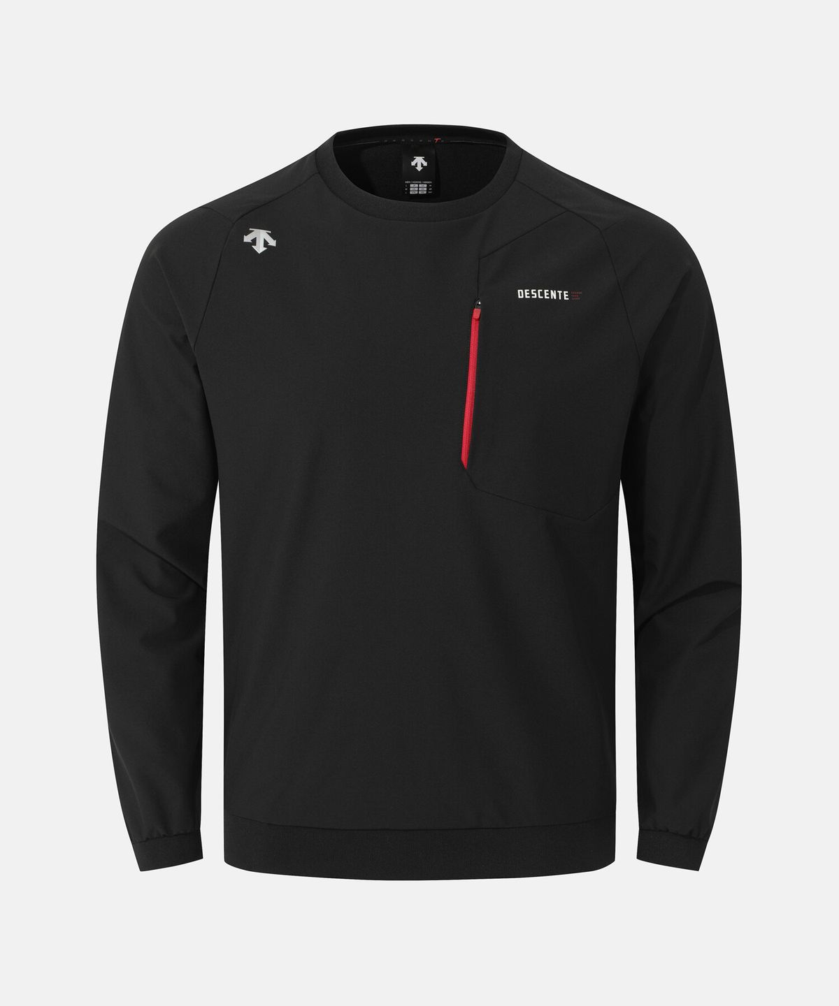 데상트(DESCENTE) 남성 우븐 컴포트핏 맨투맨 블랙 SR321TWH81