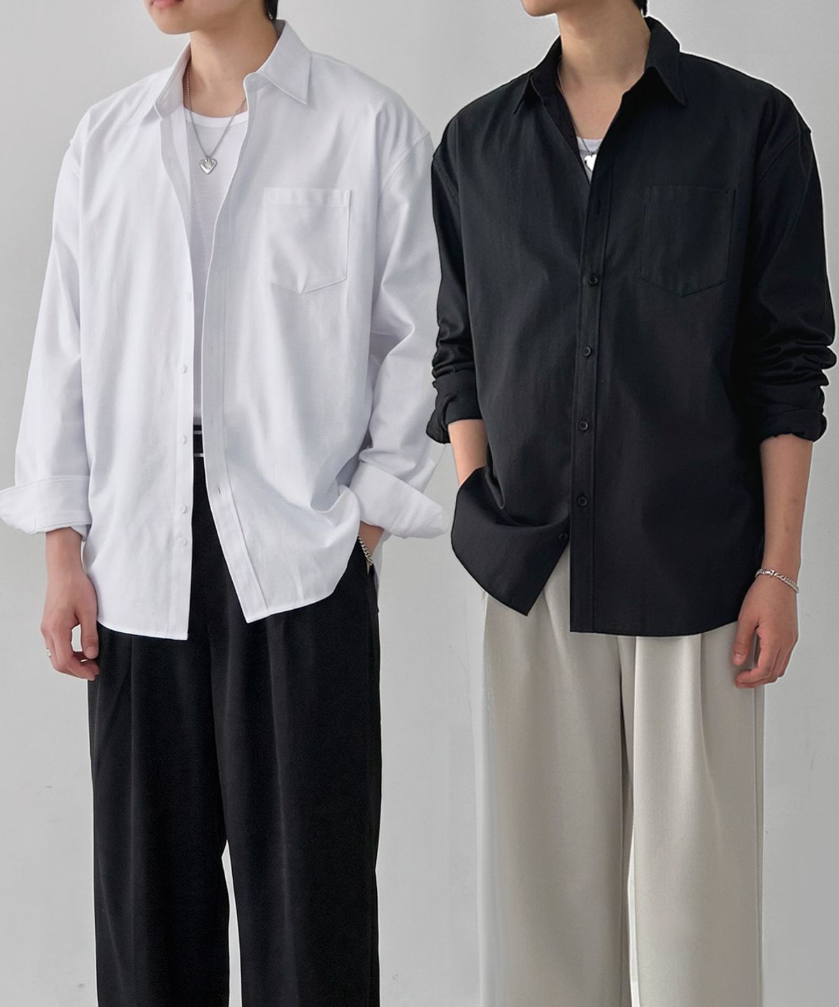 음(UMM) [2PACK] 에센셜 시티보이 옥스포드셔츠 2COLOR