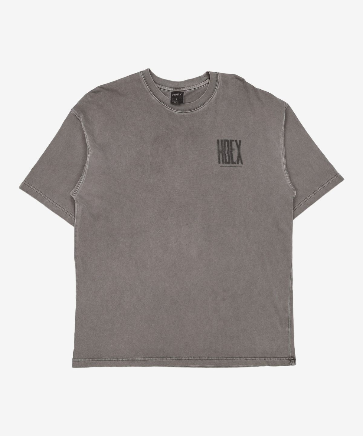 에이치덱스(HDEX) 크랙 프린티드 피그먼트 숏 슬리브 (Pigment Charcoal) 105