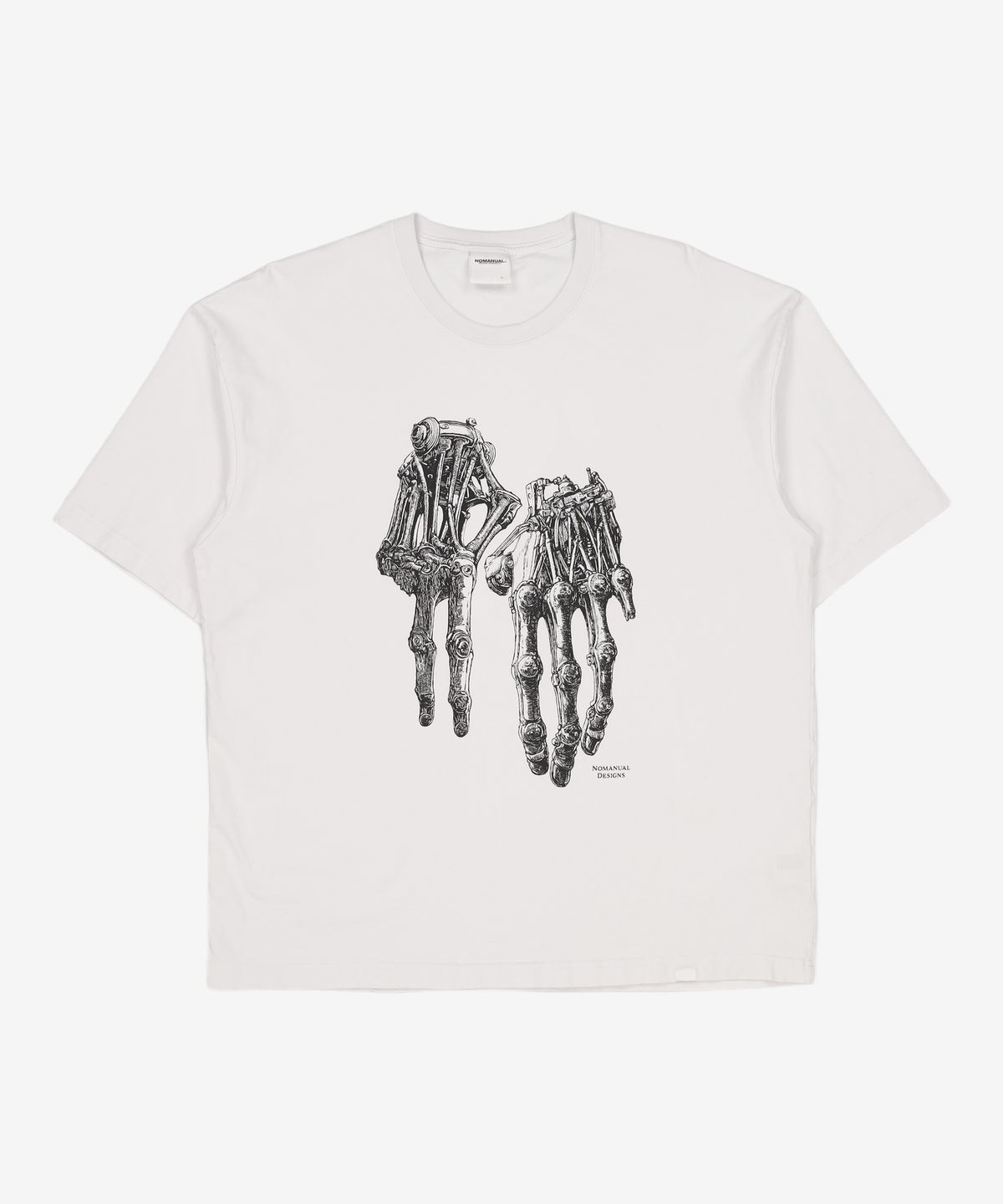 노매뉴얼(NOMANUAL) ROBOTIC HAND NM T-SHIRT - WHITE 105
