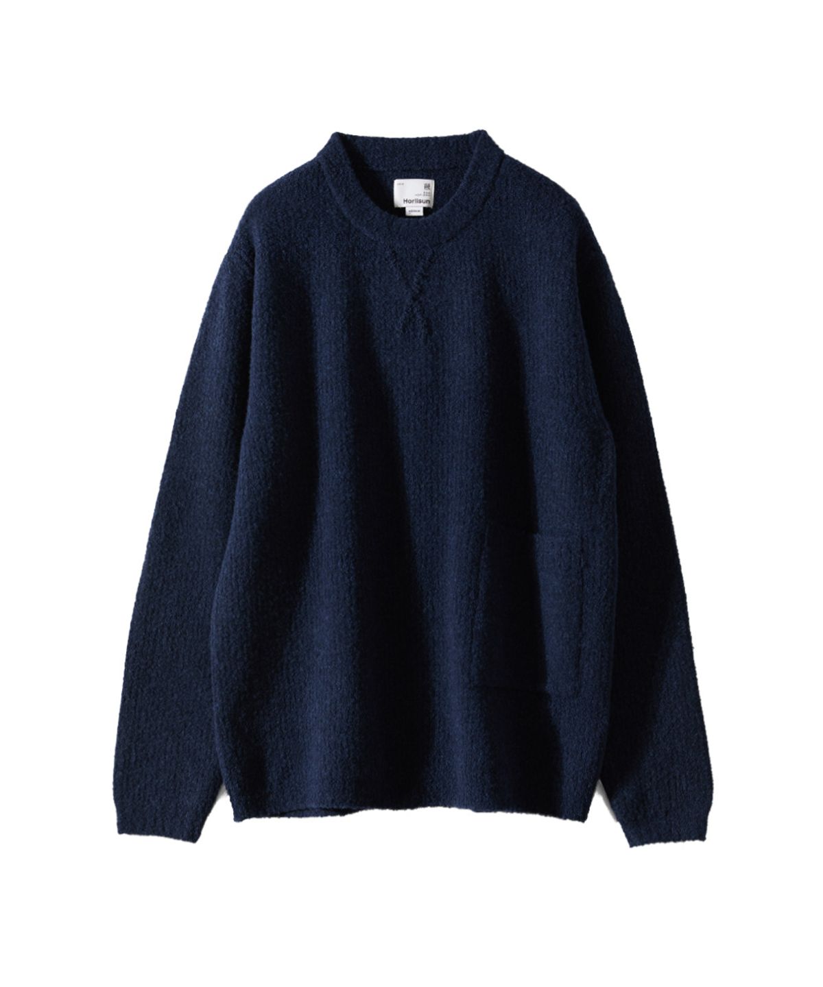 홀리선(HORLISUN) Northyork Boucle Crewneck Knit Melange Navy