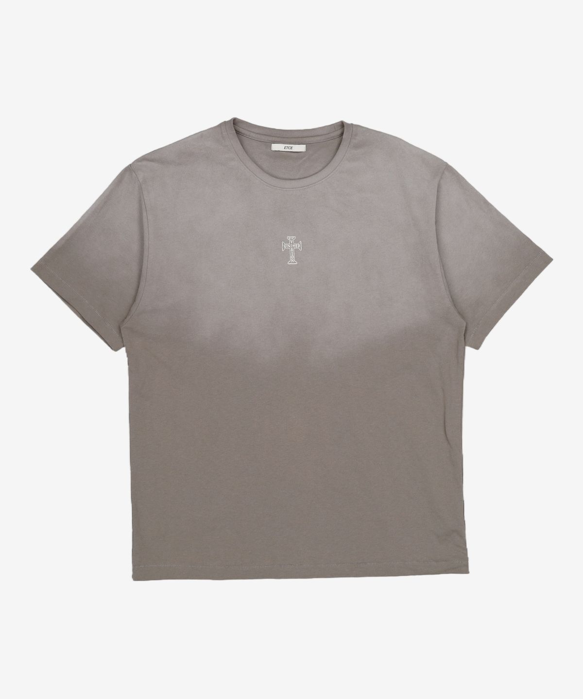 이티씨이(ETCE) CROSS GRADATION T-SHIRT (GRAY) L