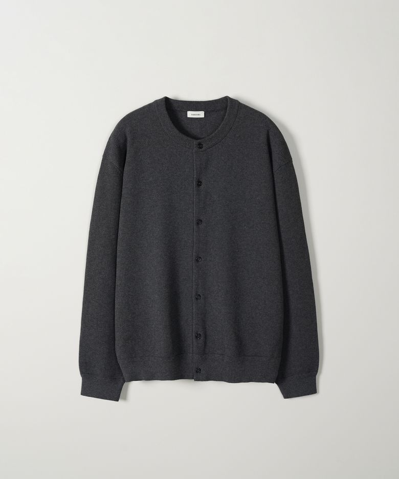 BARK CREW KNIT CARDIGAN - DEEP GREY