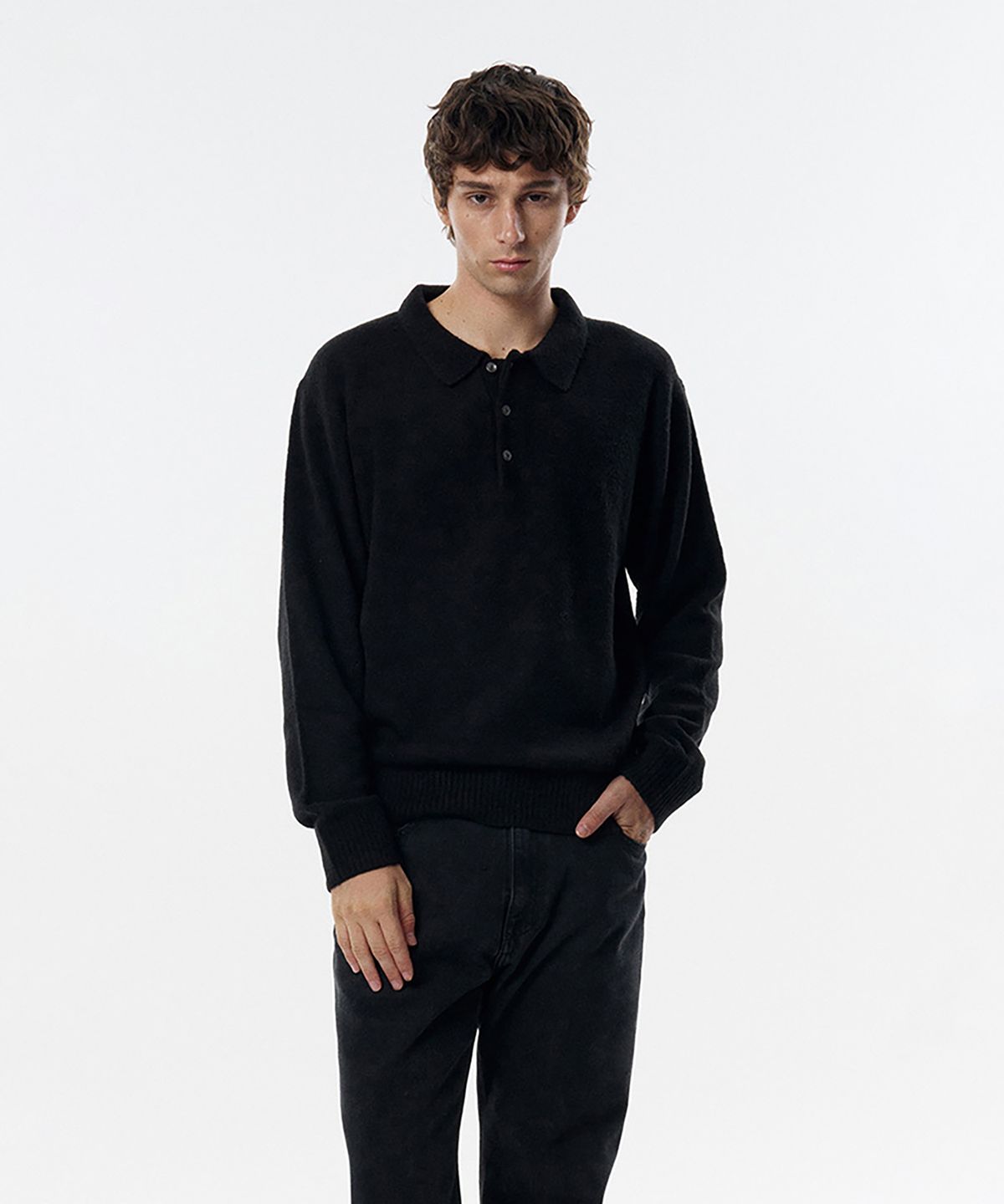 테일던(TAILDERN) Auden Polo Sweater Black