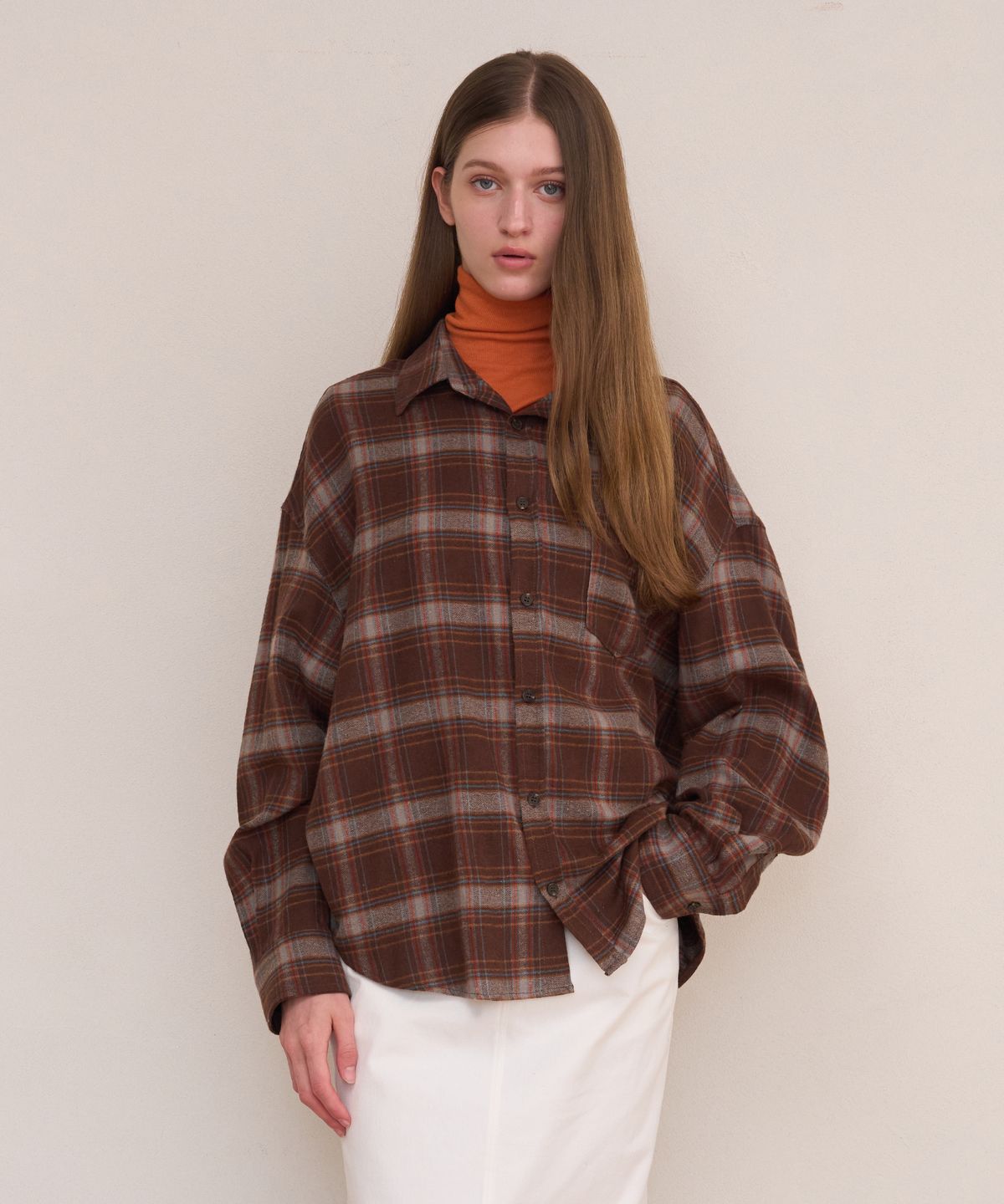 아템포(ATEMPO) COTTON FLANNEL CHECK SHIRT