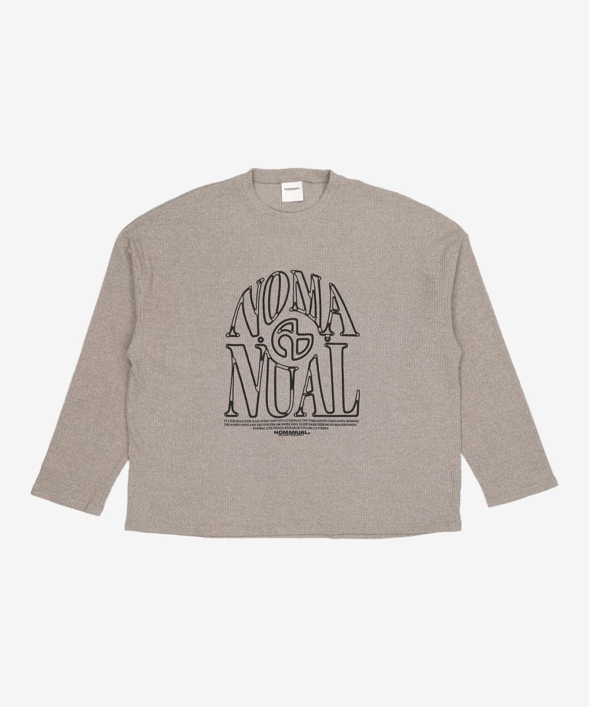 노매뉴얼(NOMANUAL) 긴소매 티셔츠 100