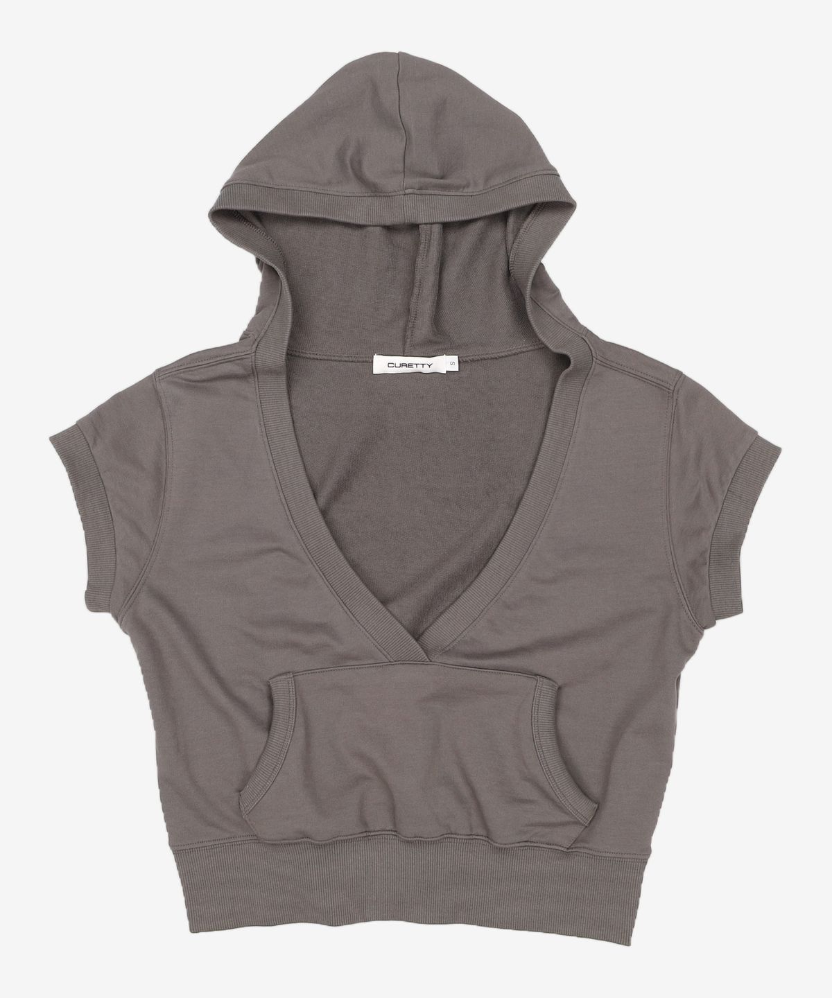 큐리티(CURETTY) C HALF SLEEVE HOOD SWEATSHIRT_GREY S
