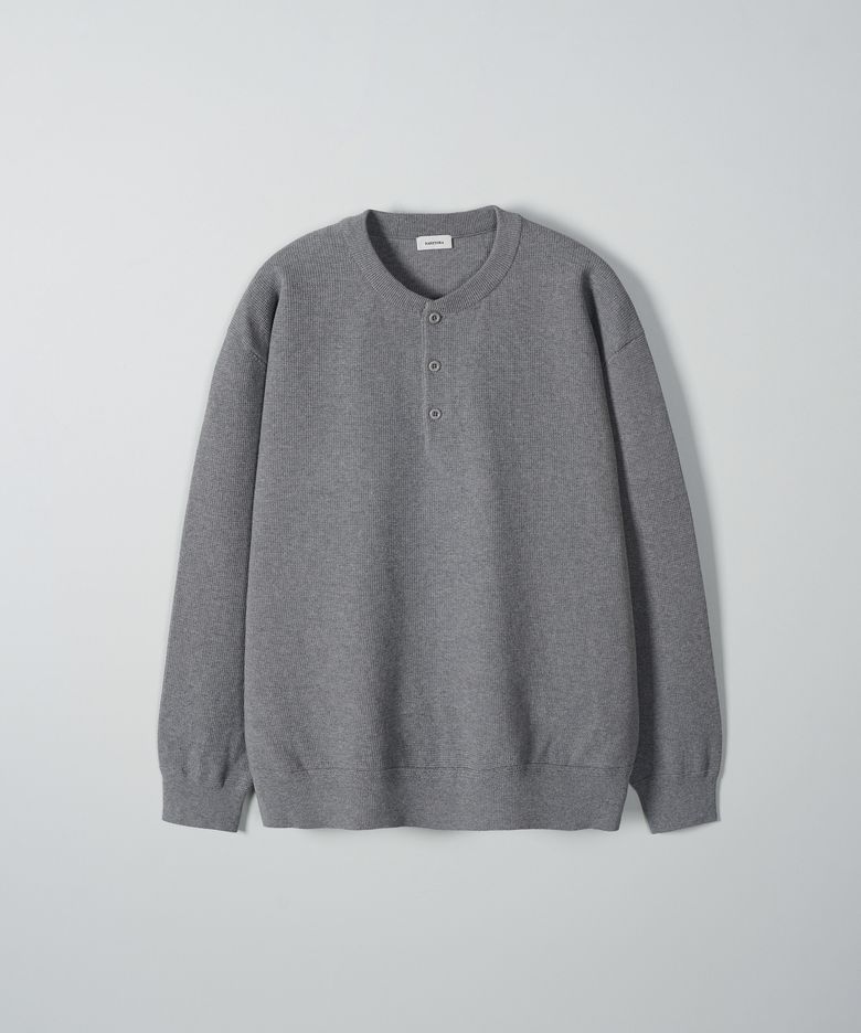 BARK HENRY KNIT - GREY MELANGE