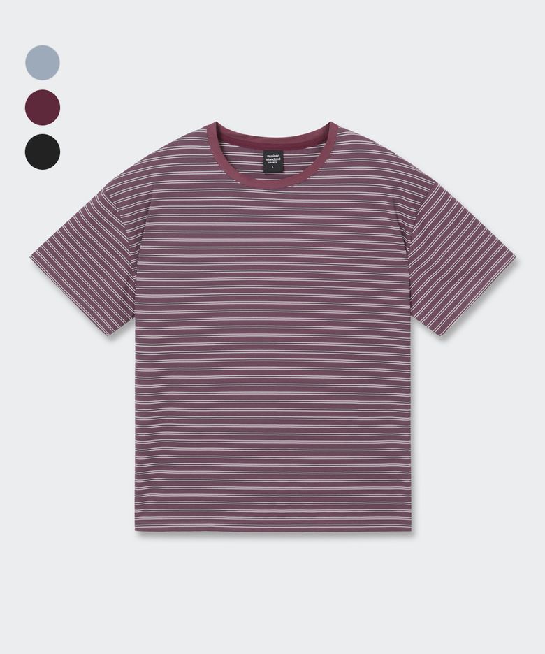 무브액트 스트라이프 숏슬리브 (3color)