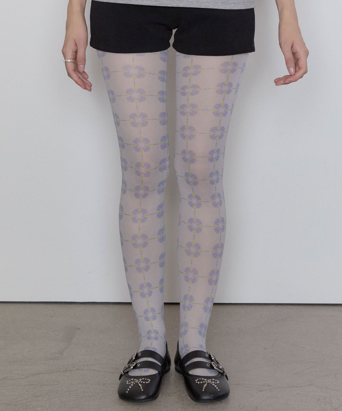 타입서비스(TYPESERVICE) Flora Tile Tights [Gray]