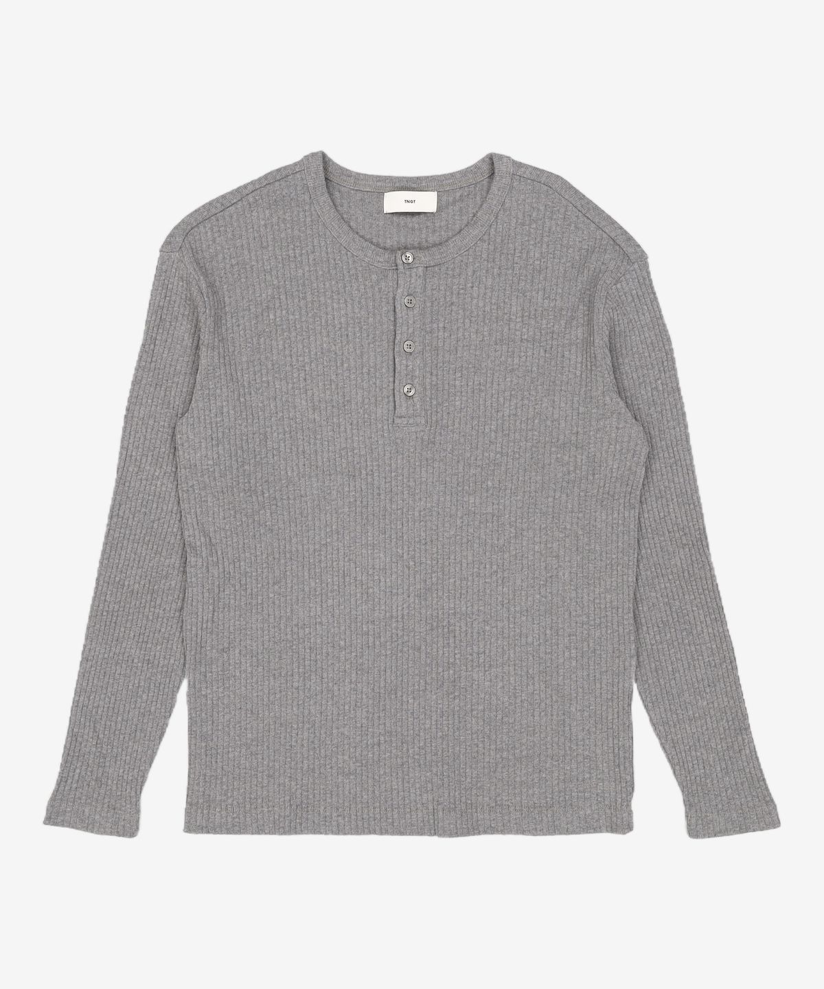티엔지티(TNGT) Ribbed Henley Neck T-Shirt (Grey) TNTS5F100G2 95