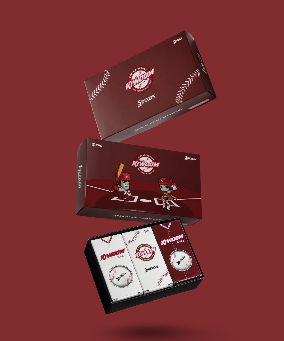 스릭슨(SRIXON) [KBOx스릭슨] 키움 히어로즈 골프공 선물세트