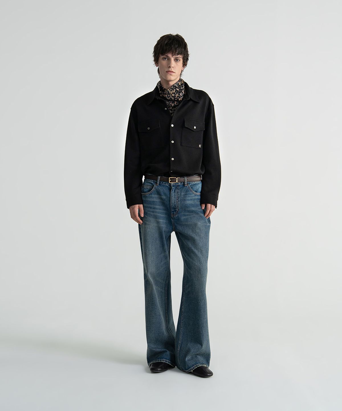 노이스(NOICE) M WASHED RELAXED FLARED JEANS - BLUE