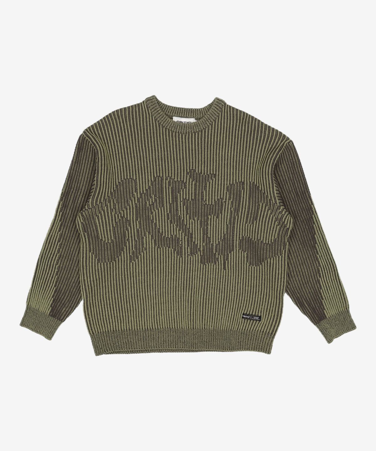 크리틱(CRITIC) Goth Logo Knit Khaki M