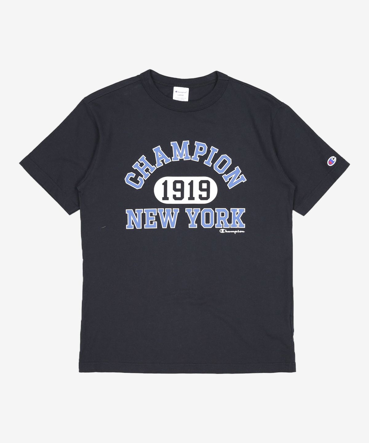챔피온(CHAMPION) 컬리지 그래픽 반팔 티셔츠 Black L