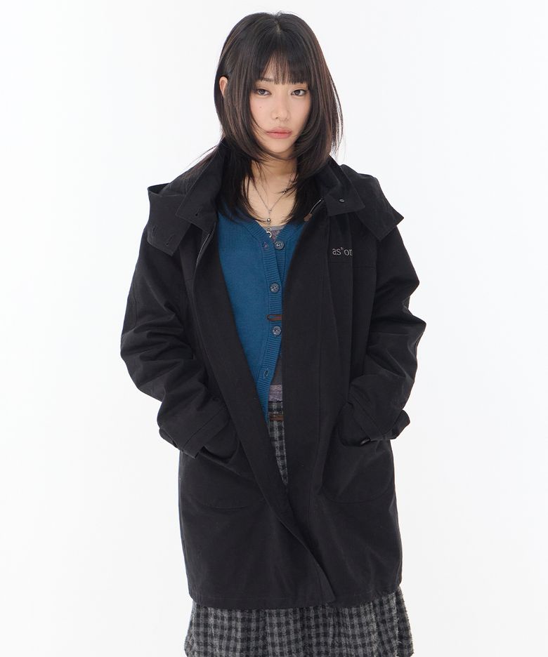 FLINT WASHED FIELD JACKET / BLACK