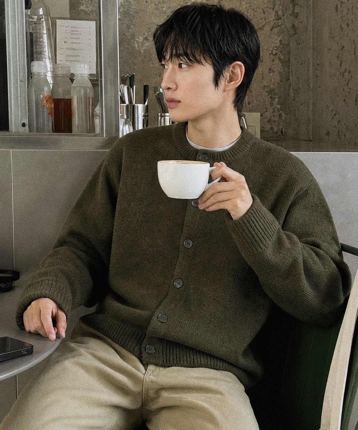 어널러코드(ANOLORCODE) 에스티 크롭가디건 (3color)