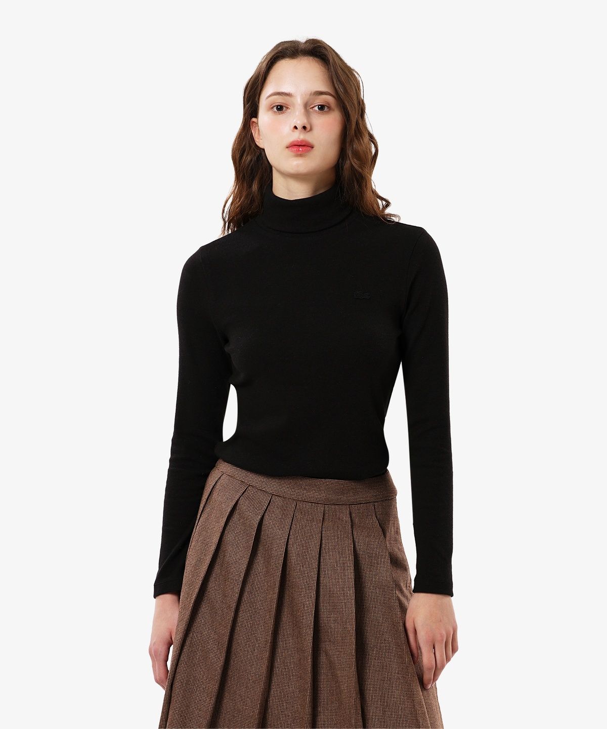 라코스테(LACOSTE) 여성 립 터틀넥 티셔츠 TF352E-56N 031