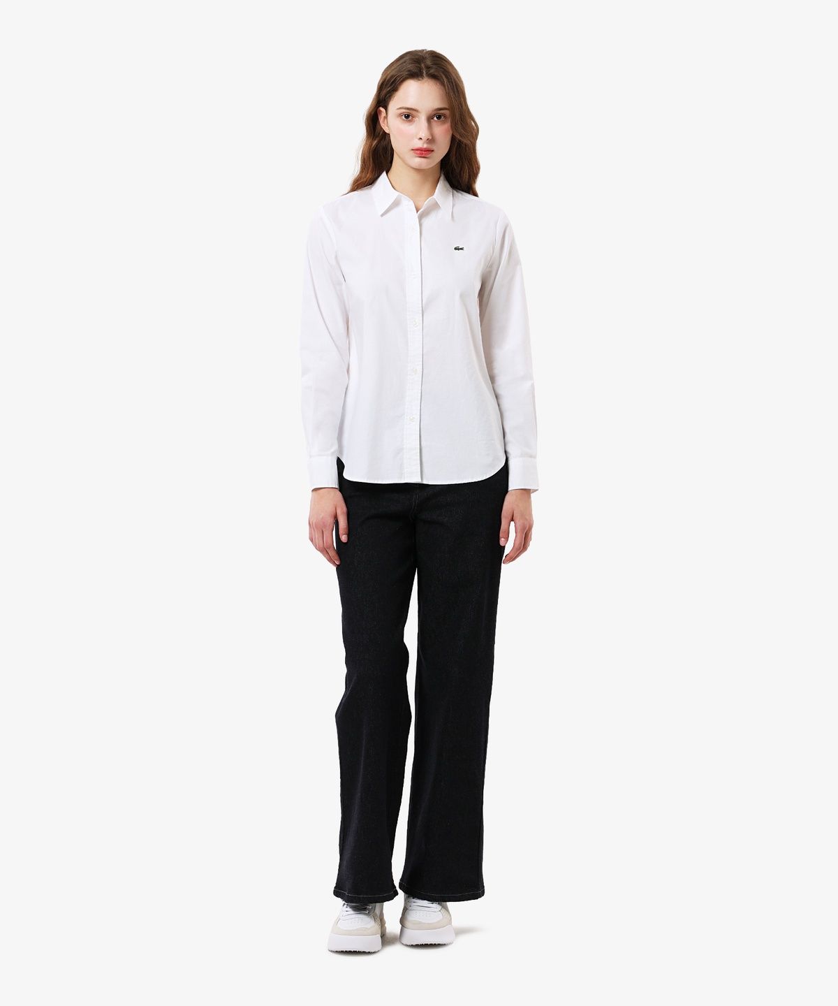 라코스테(LACOSTE) 여성 세미와이드 데님라이크 팬츠 HF609E-56N HDE