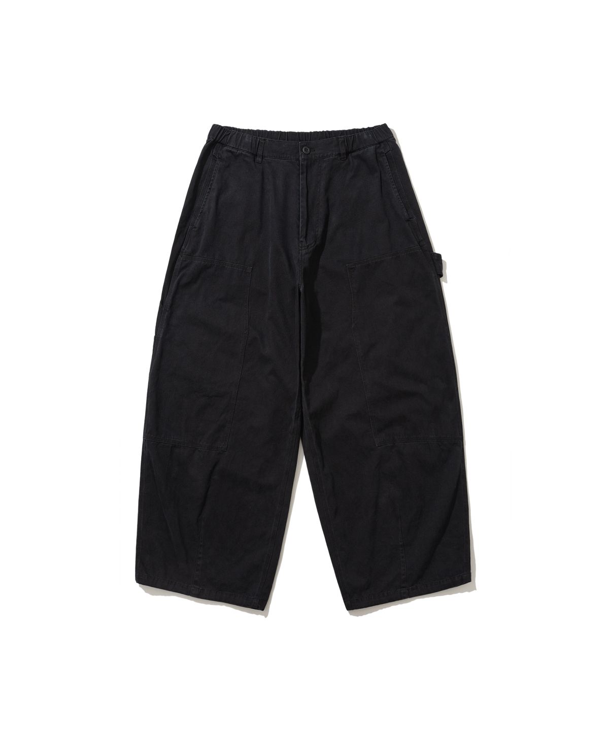 앵글런(ANGLAN) Double Knee Work Balloon Pants - Black